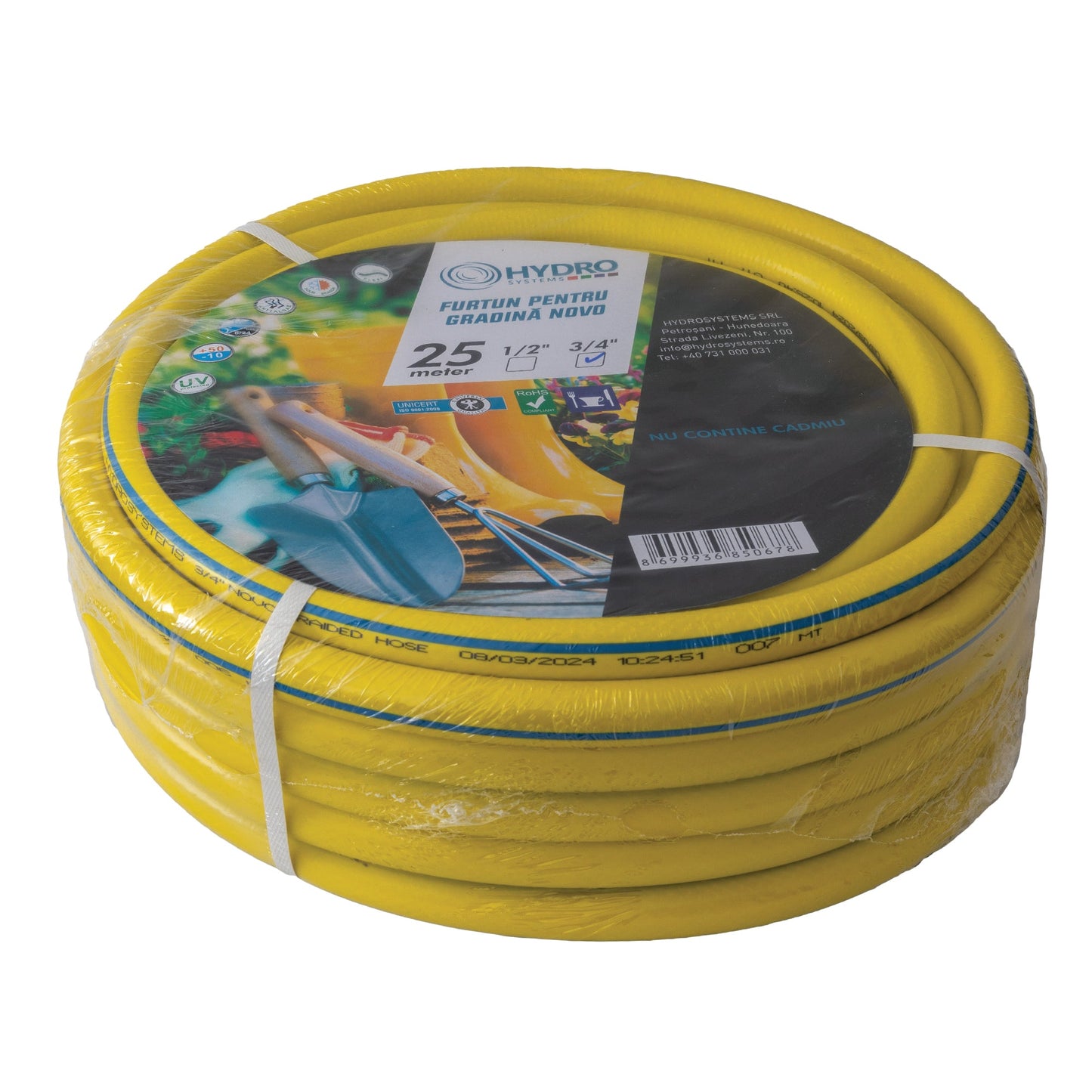 Furtun de gradina galben Novo 1 1/2"