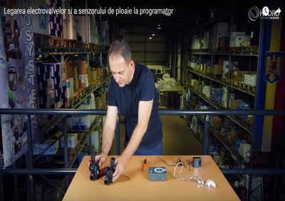 Legarea electrovalvelor si a senzorului de ploaie la programator